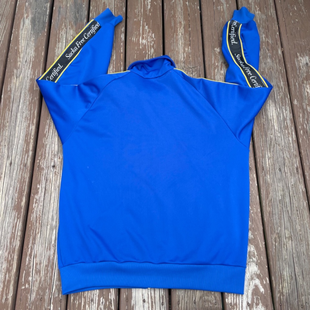 Vintage Upcycled Asics Tiger Colombia 'SuckaFreeCertified' Track Jacket - Picture 9 of 9